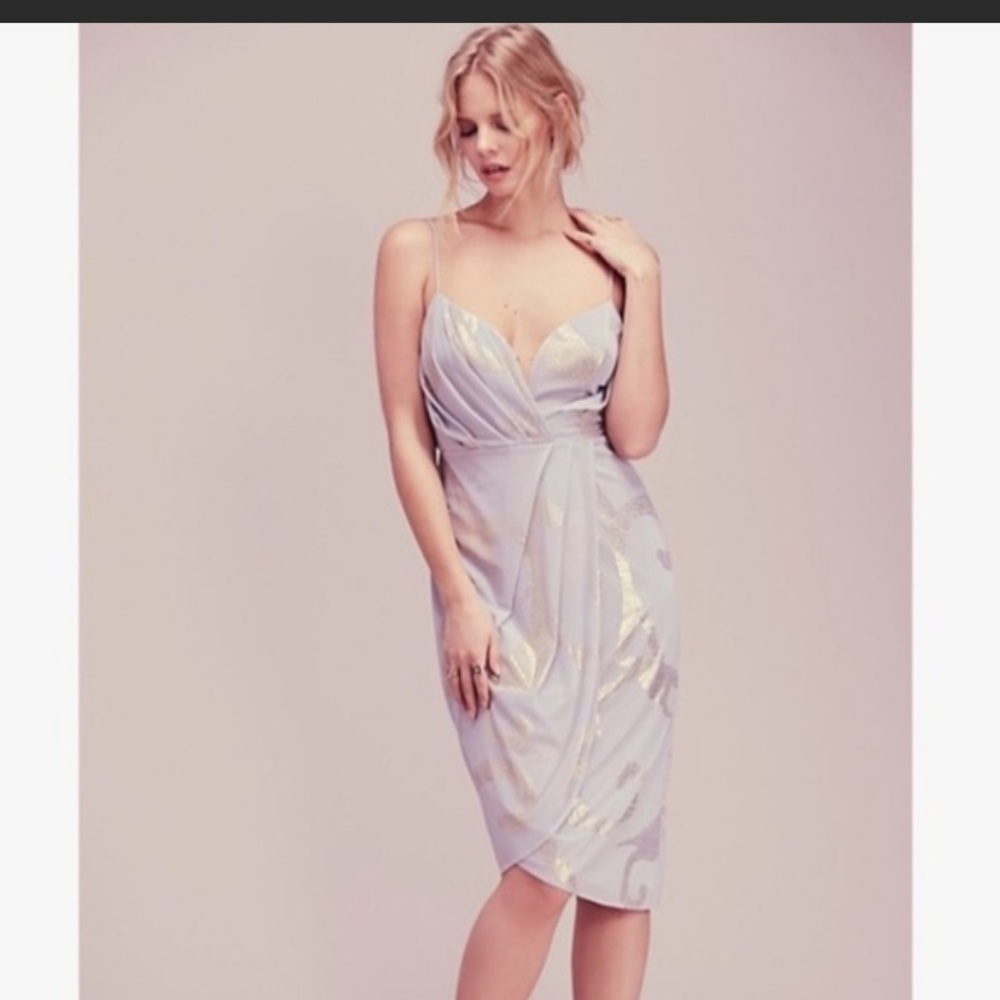 NEW Free People FP Venus Draped Metallic Dress